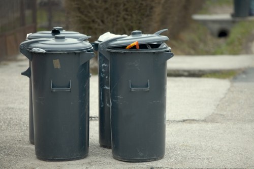 Professional waste clearance team in action
