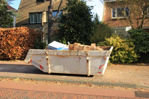 Recycling bins in a Hainault community